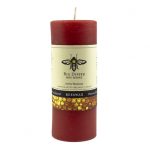 Pure Beeswax Pillars Red